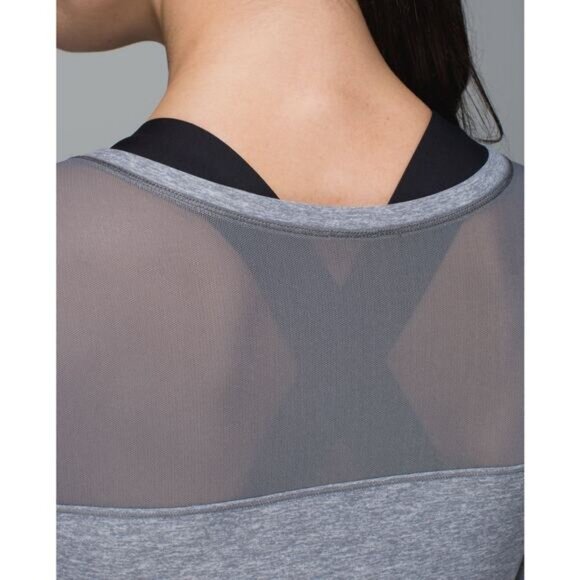 LULULEMON Just Breathe Long Sleeve Size 10 Heathered Slate - Picture 5 of 11